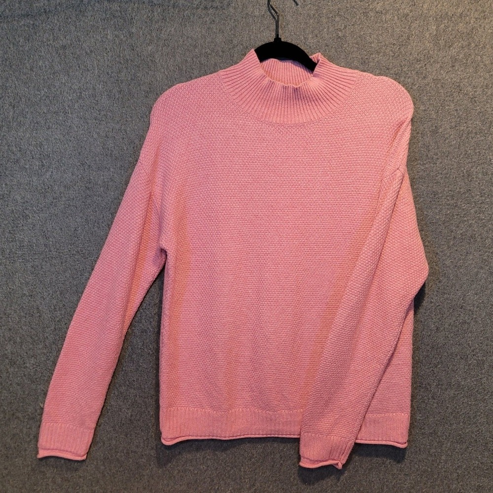 MEROKEETY S Mock Neck Textured Knit Sweater Coquette Cottage Grandma Cute Chic